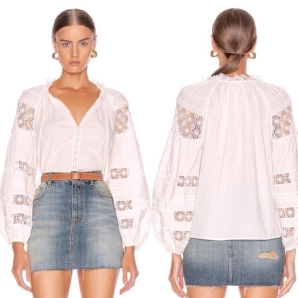 ULLA JOHNSON Cotton GEMMA Blouse Top 2